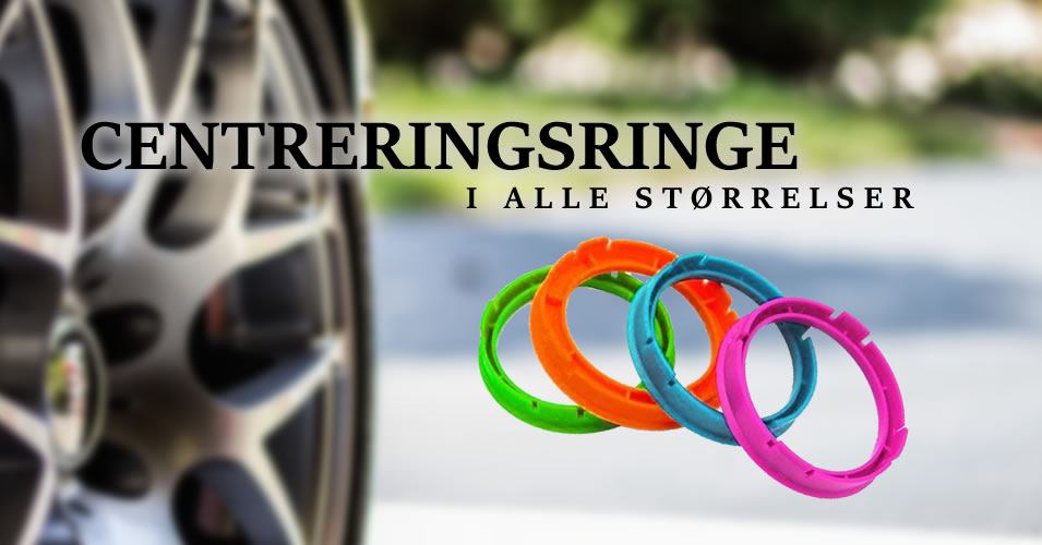 Centreringsringe / centerringe til alle Biler